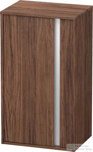 Duravit KETHO 88x50x36 cm-es, 1 ajtós felső szekrény, balos, matt sötét dió KT1266L2121