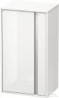 Duravit KETHO 88x50x36 cm-es, 1 ajtós félmagas szekrény, balos, fényes fehér KT1266L2222