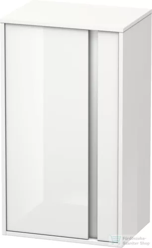 Duravit KETHO 88x50x36 cm-es, 1 ajtós félmagas szekrény, balos, fényes fehér KT1266L2222