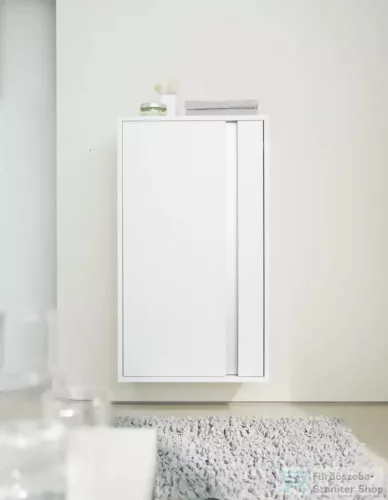 Duravit KETHO 88x50x36 cm-es, 1 ajtós félmagas szekrény, balos, fényes fehér KT1266L2222