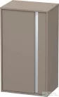 Duravit KETHO 88x50x36 cm-es, 1 ajtós félmagas szekrény, balos, matt bazalt KT1266L4343