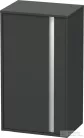 Duravit KETHO 88x50x36 cm-es, 1 ajtós félmagas szekrény, balos, matt grafit KT1266L4949