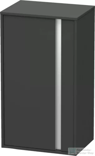 Duravit KETHO 88x50x36 cm-es, 1 ajtós félmagas szekrény, balos, matt grafit KT1266L4949