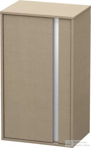 Duravit KETHO 88x50x36 cm-es, 1 ajtós félmagas szekrény, balos, matt len KT1266L7575