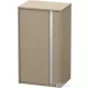 Duravit KETHO 88x50x36 cm-es, 1 ajtós félmagas szekrény, balos, matt len KT1266L7575