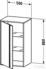 Duravit KETHO 88x50x36 cm-es, 1 ajtós félmagas szekrény, balos, matt len KT1266L7575