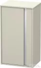 Duravit KETHO 88x50x36 cm-es, 1 ajtós félmagas szekrény, balos, matt taupe KT1266L9191