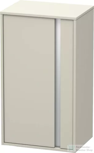 Duravit KETHO 88x50x36 cm-es, 1 ajtós félmagas szekrény, balos, matt taupe KT1266L9191