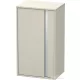 Duravit KETHO 88x50x36 cm-es, 1 ajtós félmagas szekrény, balos, matt taupe KT1266L9191