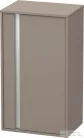 Duravit KETHO 88x50x36 cm-es, 1 ajtós félmagas szekrény, jobbos, matt bazalt KT1266R4343