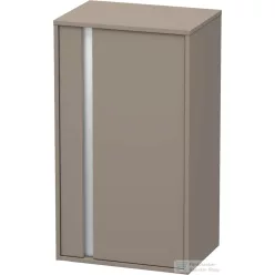   Duravit KETHO 88x50x36 cm-es, 1 ajtós félmagas szekrény, jobbos, matt bazalt KT1266R4343