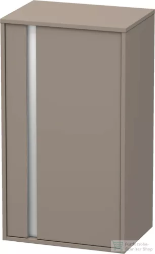 Duravit KETHO 88x50x36 cm-es, 1 ajtós félmagas szekrény, jobbos, matt bazalt KT1266R4343