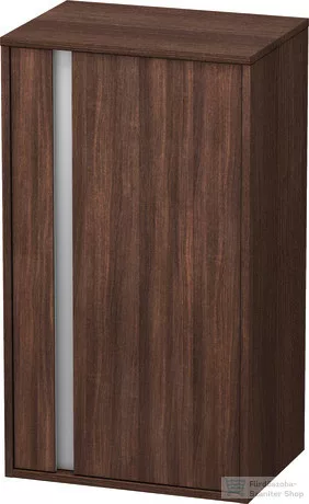Duravit KETHO 88x50x36 cm-es, 1 ajtós felső szekrény, jobbos, matt sötét gesztenye KT1266R5353