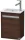Duravit KETHO 40x28,5 cm-es, 1 ajtós alsószekrény mosdó és csaptelep nélkül, balos, matt sötét gesztenye KT6417L5353