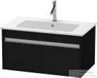 Duravit KETHO 80x47,5 cm-es, 1 fiókos alsószekrény mosdó nélkül, matt fekete tölgy KT641901616
