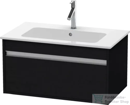 Duravit KETHO 80x47,5 cm-es, 1 fiókos alsószekrény mosdó nélkül, matt fekete tölgy KT641901616