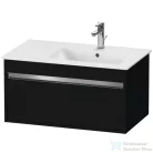 Duravit KETHO 80x47,5 cm-es, 1 fiókos alsószekrény mosdó nélkül, matt fekete tölgy KT641901616