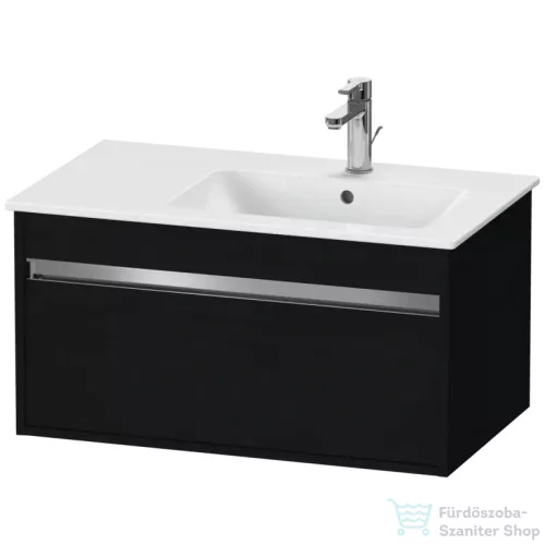 Duravit KETHO 80x47,5 cm-es, 1 fiókos alsószekrény mosdó nélkül, matt fekete tölgy KT641901616