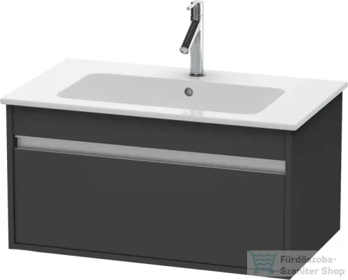 Duravit KETHO 80x47,5 cm-es, 1 fiókos alsószekrény mosdó nélkül, matt grafit KT641904949