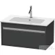 Duravit KETHO 80x47,5 cm-es, 1 fiókos alsószekrény mosdó nélkül, matt grafit KT641904949