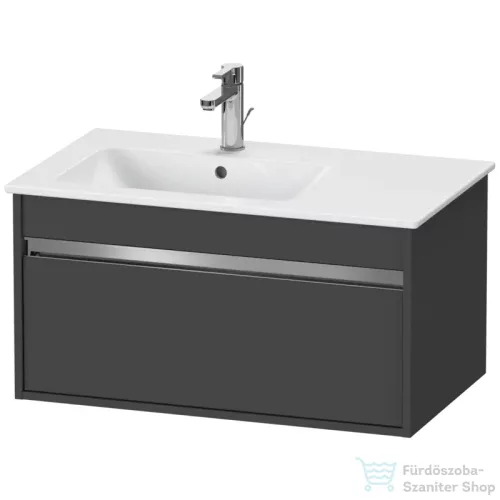 Duravit KETHO 80x47,5 cm-es, 1 fiókos alsószekrény mosdó nélkül, matt grafit KT641904949