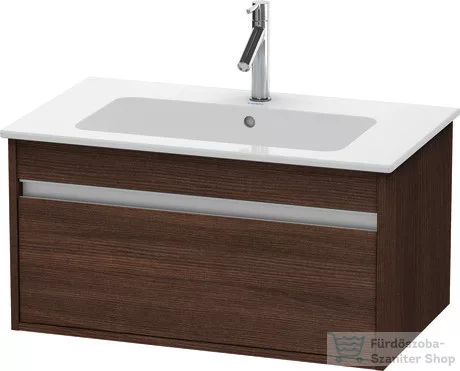 Duravit KETHO 80x47,5 cm-es, 1 fiókos alsószekrény mosdó nélkül, matt sötét gesztenye KT641905353