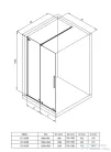 Deante PRIZMA zuhanyfal csúsztatható 900 mm, fehér KTJ_A39R