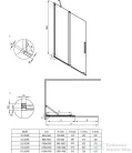 Deante PRIZMA walk-in zuhanyfal csúsztatható, 90 cm, titanium KTJ_D39R