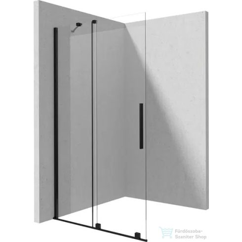 Deante PRIZMA walk-in zuhanyfal csúsztatható, 140 cm, fekete KTJ_N34R