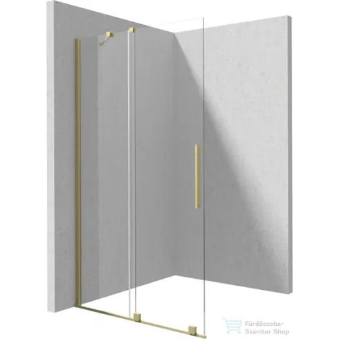 Deante PRIZMA walk-in zuhanyfal csúsztatható, 140 cm, szálcsiszolt arany KTJ_R34R