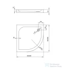 Deante CUBIC 80x80 cm-es íves zuhanytálca KTK_052B