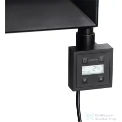   Sapho KTX Elektromos termosztátos fűtőpatron, 200W, matt fekete (KTX-B-200)