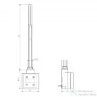 Sapho KTX Elektromos termosztátos fűtőpatron, 300W, matt fekete (KTX-B-300)