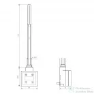 Sapho KTX Elektromos termosztátos fűtőpatron, 400W, matt fekete (KTX-B-400)