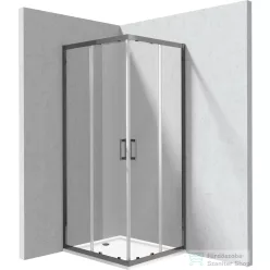   Deante FUNKIA EVO 80x90 cm-es zuhanykabin, zuhanytálcával, titanium KYCPD089P
