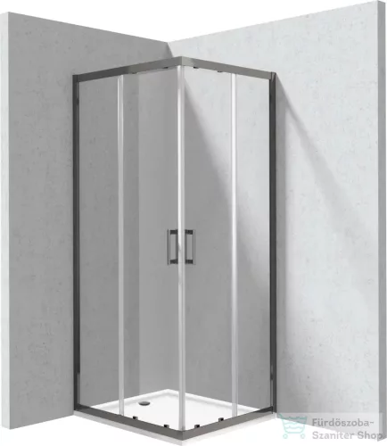 Deante FUNKIA EVO 80x90 cm-es zuhanykabin, zuhanytálcával, titanium KYCPD089P