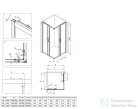 Deante FUNKIA EVO 80x90 cm-es zuhanykabin, zuhanytálcával, titanium KYCPD089P