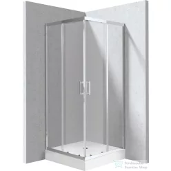   Deante FUNKIA zuhanykabin zuhanytálcával 90x90 cm-es, króm profil KYCZ0099P