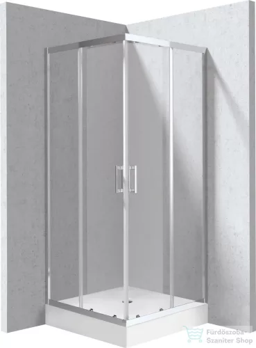 Deante FUNKIA zuhanykabin zuhanytálcával 90x90 cm-es, króm profil KYCZ0099P