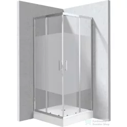   Deante FUNKIA zuhanykabin zuhanytálcával 90x90 cm-es, króm profil, intimo üveg KYCZ0E99P