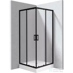   Deante FUNKIA zuhanykabin zuhanytálcával 90x90 cm-es, nero profil KYCZN099P
