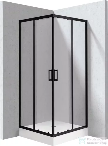 Deante FUNKIA zuhanykabin zuhanytálcával 90x90 cm-es, nero profil KYCZN099P