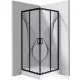 Deante FUNKIA zuhanykabin zuhanytálcával 80x80 cm-es, nero profil, hullám minta KYCZNB88P