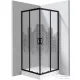 Deante FUNKIA zuhanykabin zuhanytálcával 80x80 cm-es, nero profil, város minta KYCZND88P