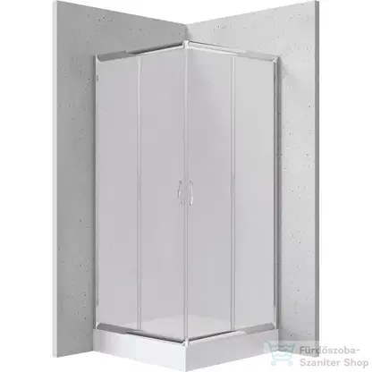 Deante FUNKIA zuhanykabin 90x90 cm-es, króm, frosted glass KYC_641K