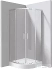 Deante FUNKIA EVO íves tolóajtós zuhanykabin zuhanytálcával 80x80 cm, átlátszó üveg, króm profil KYPZ0088P