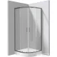 Deante FUNKIA EVO íves tolóajtós zuhanykabin zuhanytálcával 80x80 cm, átlátszó üveg, titanium profil KYPZD088P