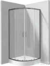 Deante FUNKIA EVO íves tolóajtós zuhanykabin zuhanytálcával 90x90 cm, átlátszó üveg, titanium profil KYPZD099P