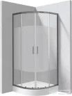 Deante FUNKIA EVO íves tolóajtós zuhanykabin zuhanytálcával 80x80 cm, intimo üveg, titanium profil KYPZDE88P