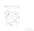 Deante FUNKIA EVO íves tolóajtós zuhanykabin zuhanytálcával 80x80 cm, intimo üveg, titanium profil KYPZDE88P